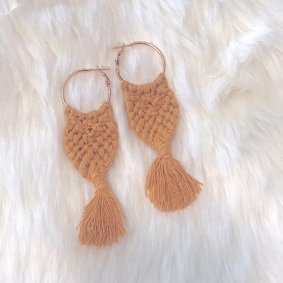 🆕Trendy Macrame Earrings Handmade w/ L♥️VE; Boho Bohemian Style🪶Light Weight - Picture 9 of 16